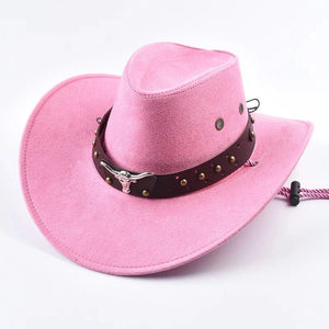 Cowboyhatt i Mjuk Mockaimitation Rosa / One Size