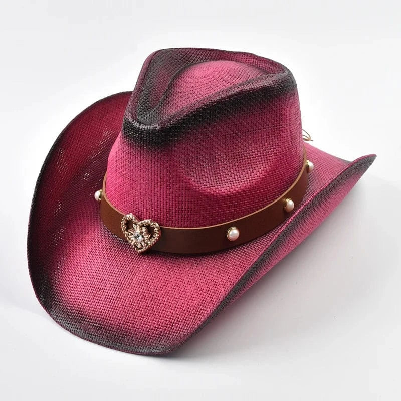 Cowboyhatt med Hjärtdekor