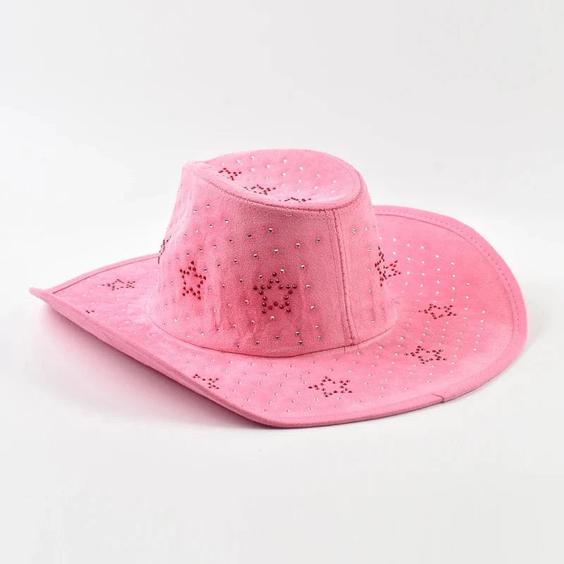 Cowboyhatt med strassstjärnor