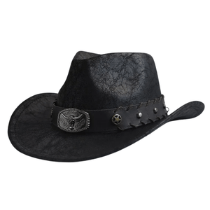Cowboyhatt Retrostil Svart / One Size