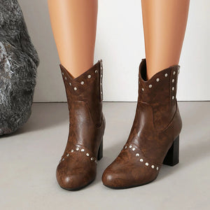 Cowgirl-Ankelboots med Nitar