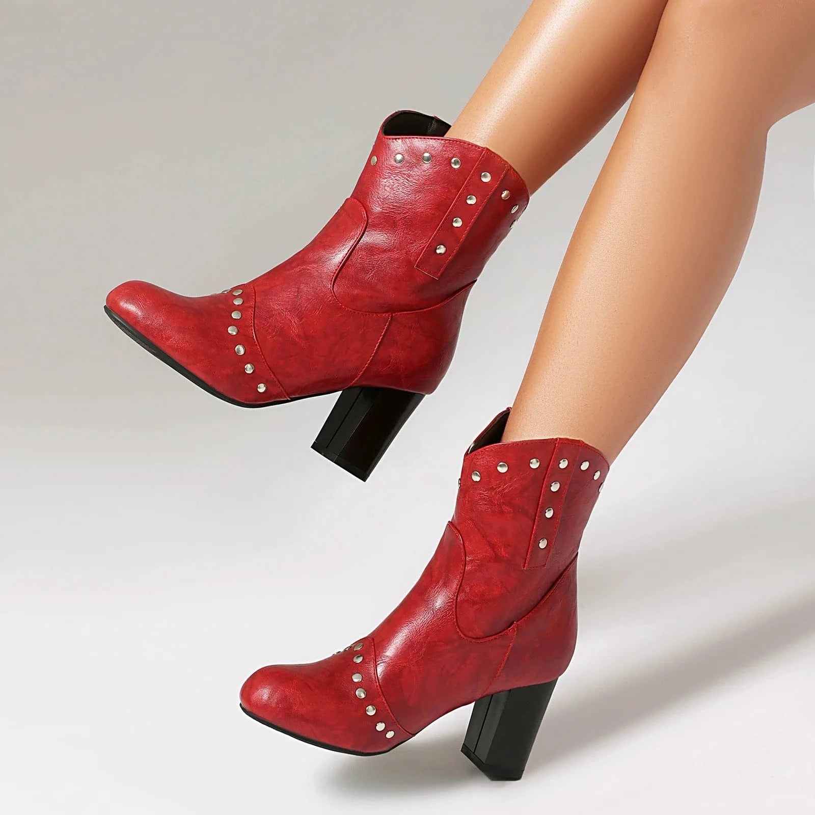 Cowgirl-Ankelboots med Nitar
