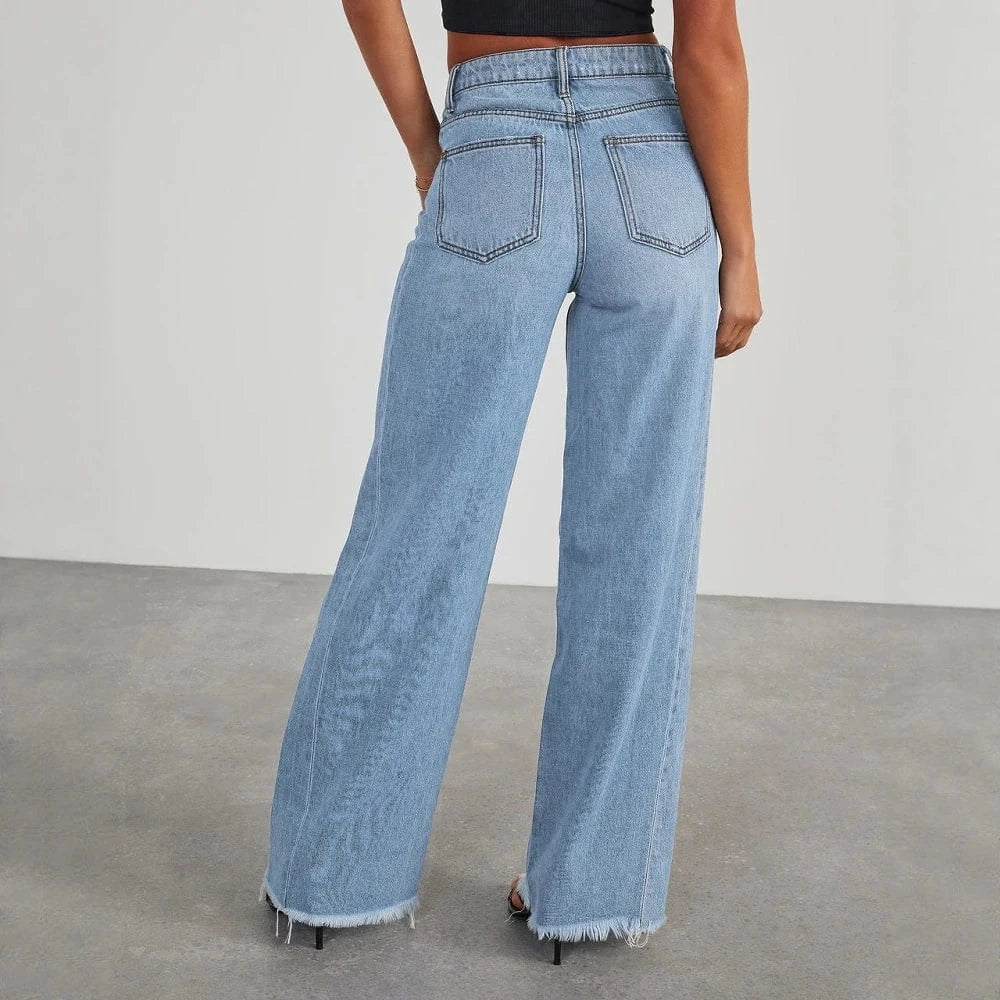 Cropped jeans dam