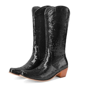 Cowboyboots med Paljetter för Dam