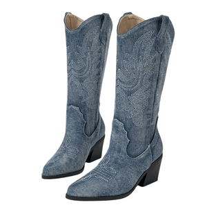 Denim cowboyboots dam