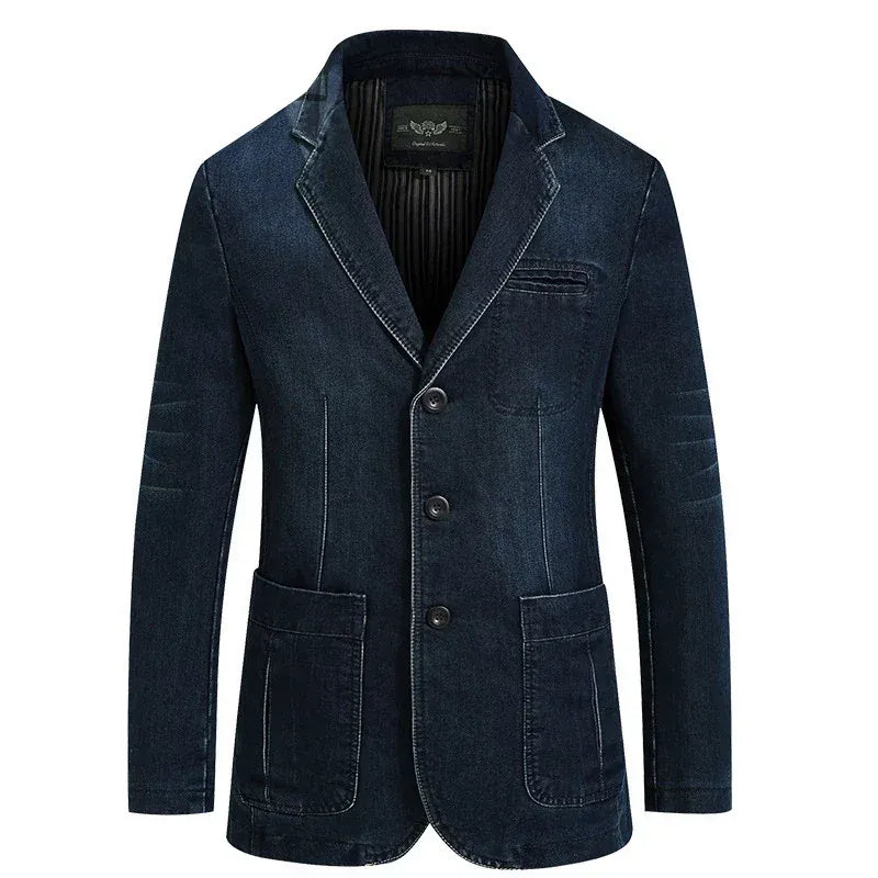 Denimblazer Mörkblå / M