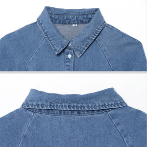 Denimskjortklänning med skärp