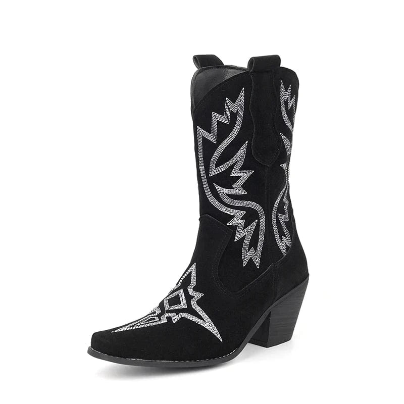 Cowboy boots mocka Svart / 36