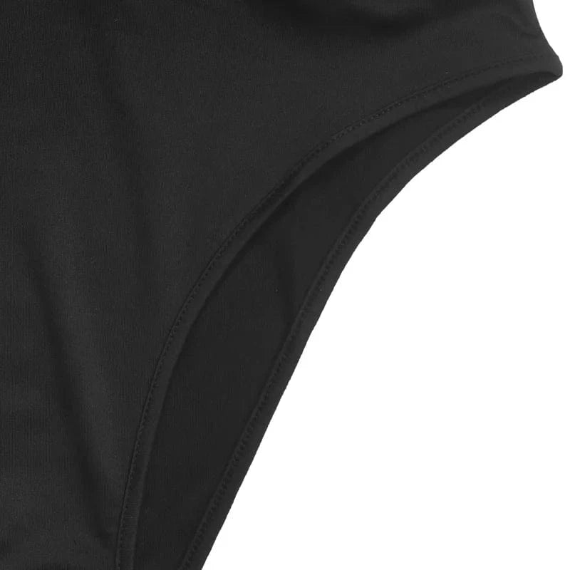 Figursydd svart body-blus i spets