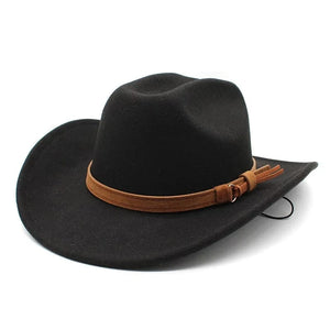 Filt cowboyhatt Svart / 56-58cm