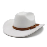 Filt cowboyhatt Vit / 56-58cm