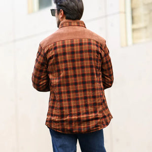 Fodrad flanell jacka herr