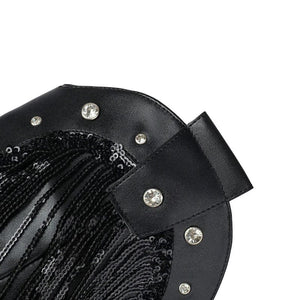 Fransiga Cowboyboots i Glansig Läderlook med Kilklack