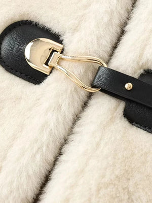 Fuskpäls jacka dam beige