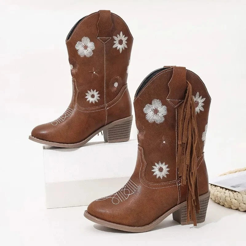 Bruna Cowboyboots för Flickor