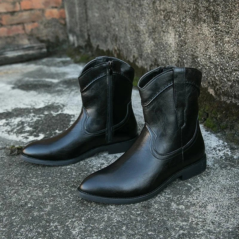 Låga cowboy boots herr