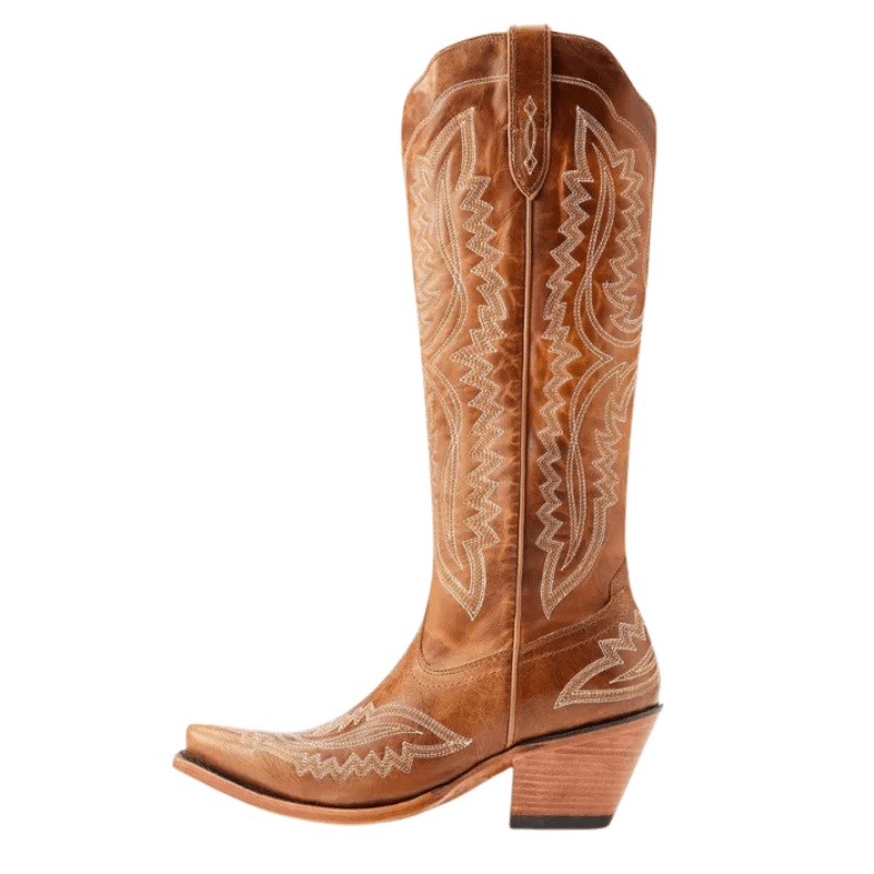 Höga Cowboyboots med Klassiskt Broderi för Dam
