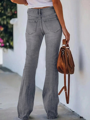 Högmidjade flare jeans