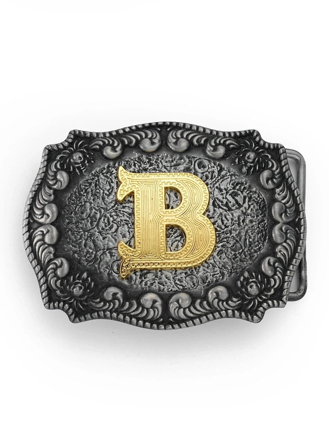 Initial Bältesspänne Bokstav Guld Silver Bokstav B