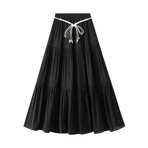 Kjol i linne Svart / One Size