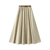 Kjol med skärp Ljusbeige / One Size