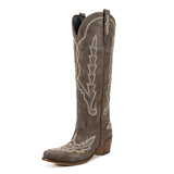 Klassiska Cowboyboots i Svart Mocka Mörkbrun / 36