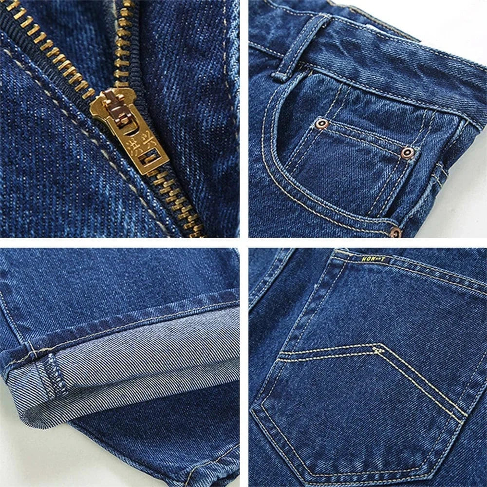 Klassiska raka jeans för män