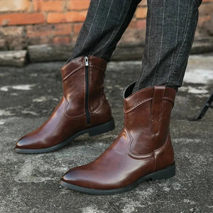Låga cowboy boots herr