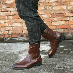 Låga cowboy boots herr