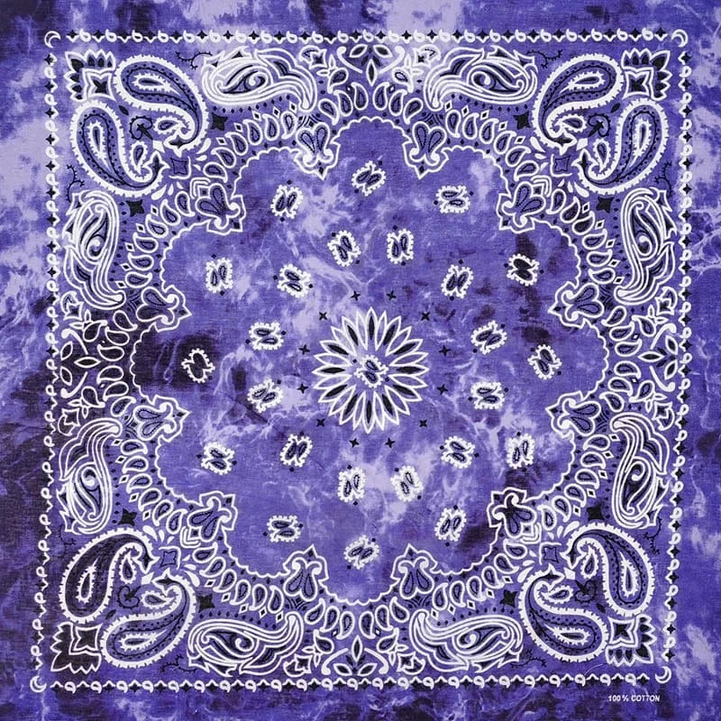 Lila Tie-Dye Paisley Bandana Lila