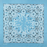 Ljusblå Bandana med Blommig Paisley-mönster Ljusblå