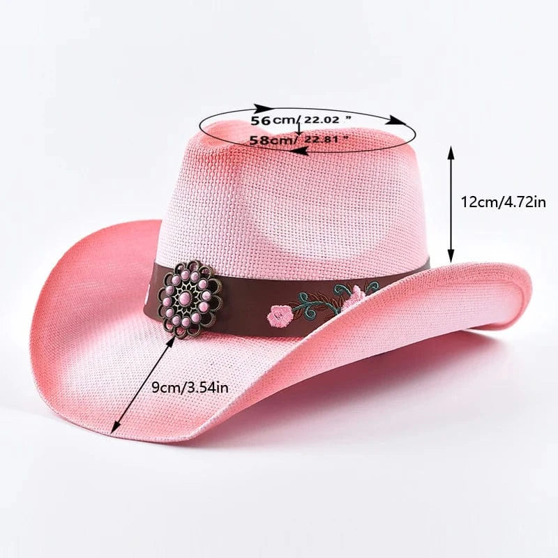 Ljusrosa Cowgirlhatt Ljusrosa / One Size