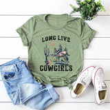 "Long Live Cowgirls" T-shirt Olivgrön / S