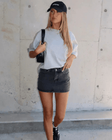 Mini jeanskjol Svart / S