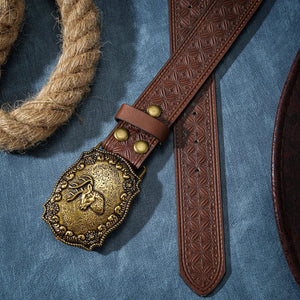 Mörkbrunt cowboybälte