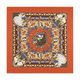 Orange Bandana med Varg och Örn Motiv Orange