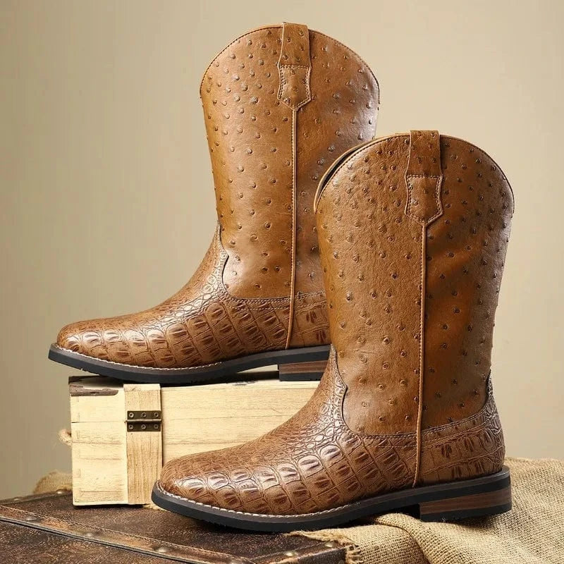 Ostrich cowboy boots