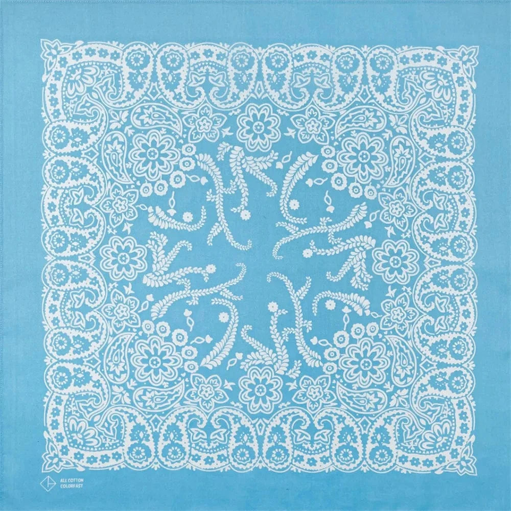 Paisley Ljusblå Bandana Ljusblå
