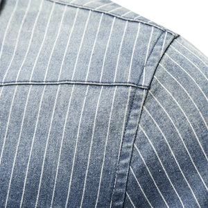 Randig cowboy skjorta herr i stretch-denim