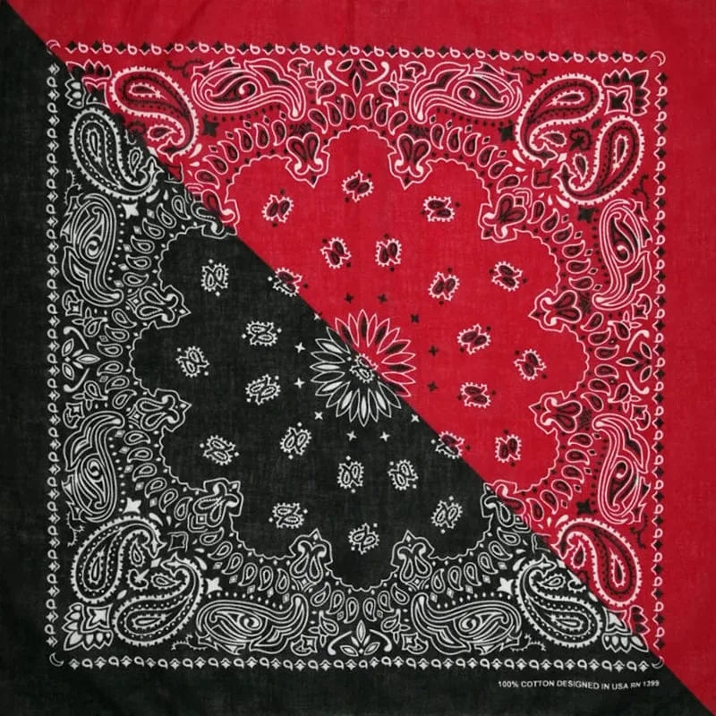 Röd svart bandana Röd svart