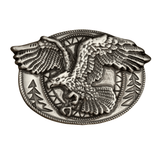 Runt bältespänne med örn Antiksilver