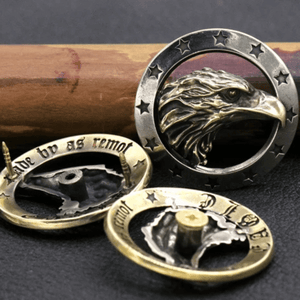 Runt Concho i Mässing med Örnhuvud