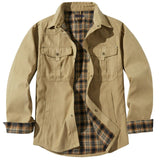 Rutig jacka skjorta Beige / S