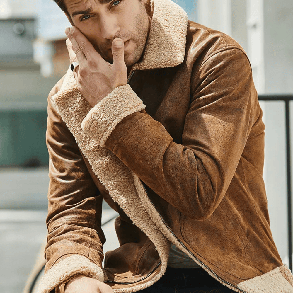 Shearling jacka man