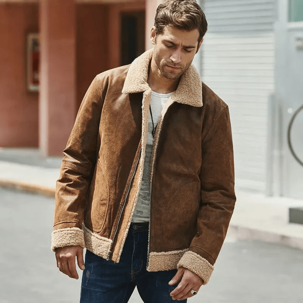 Shearling jacka man