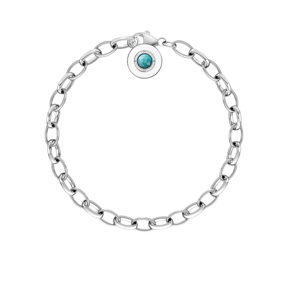 Silver berlock armband 18cm
