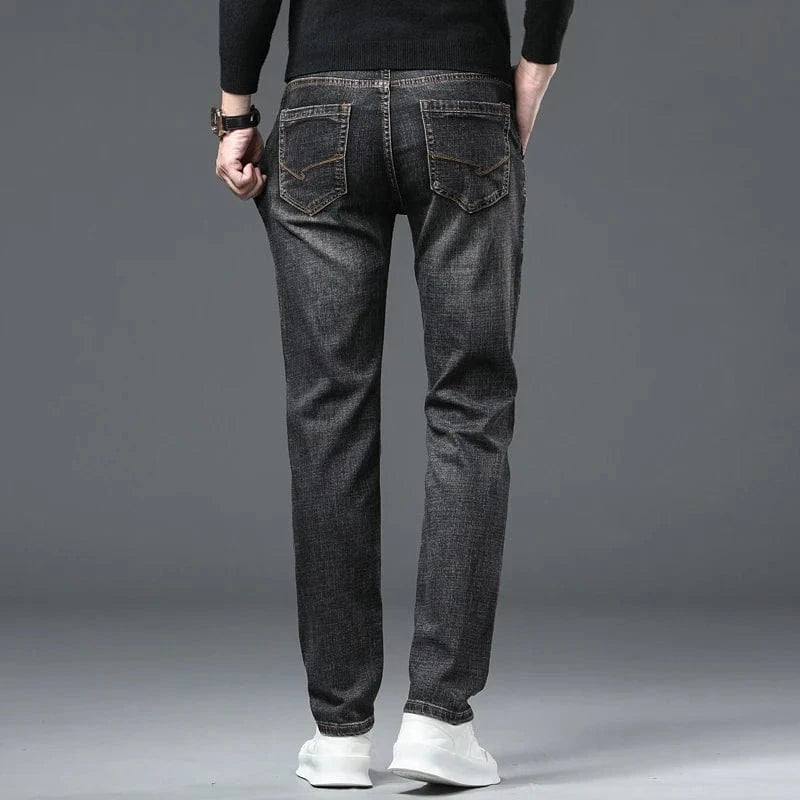 Slim fit stretchjeans för herr