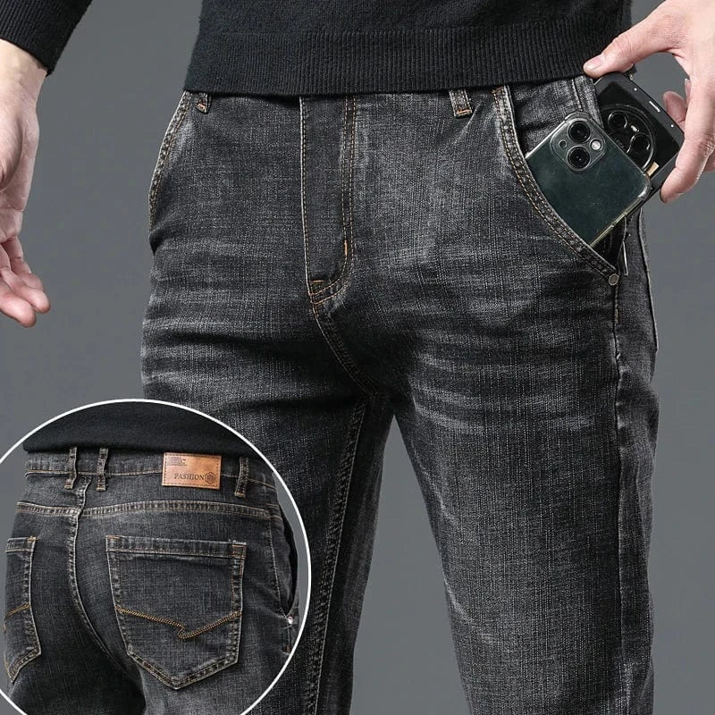 Slim fit stretchjeans för herr
