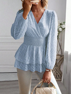 Smockad blus