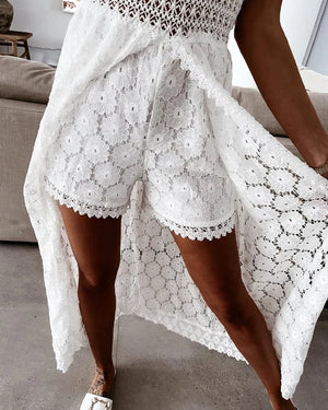 Sommar Western Broderie Anglaise Klänning